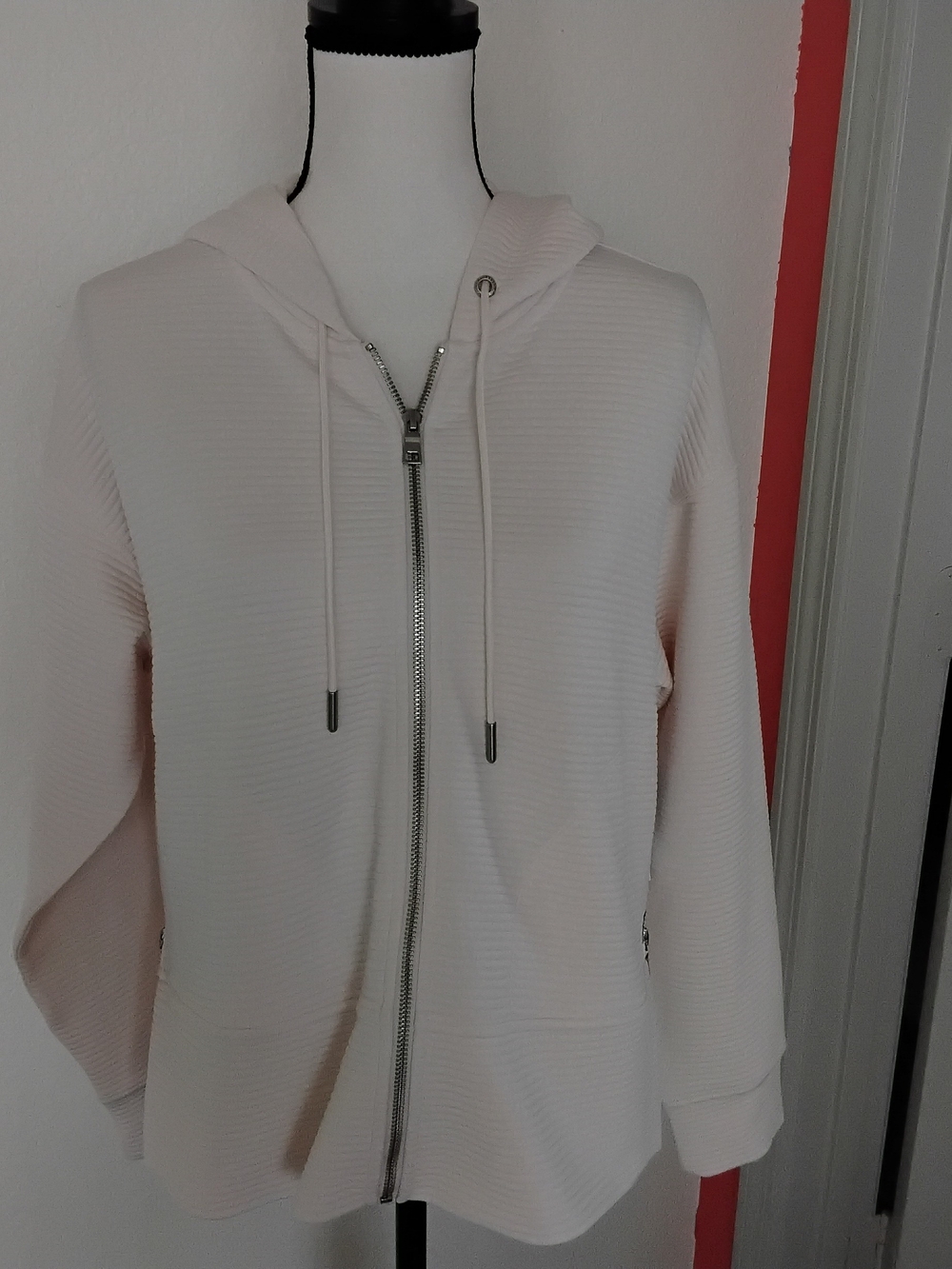 DKNY Ribbed Zip Hoodie